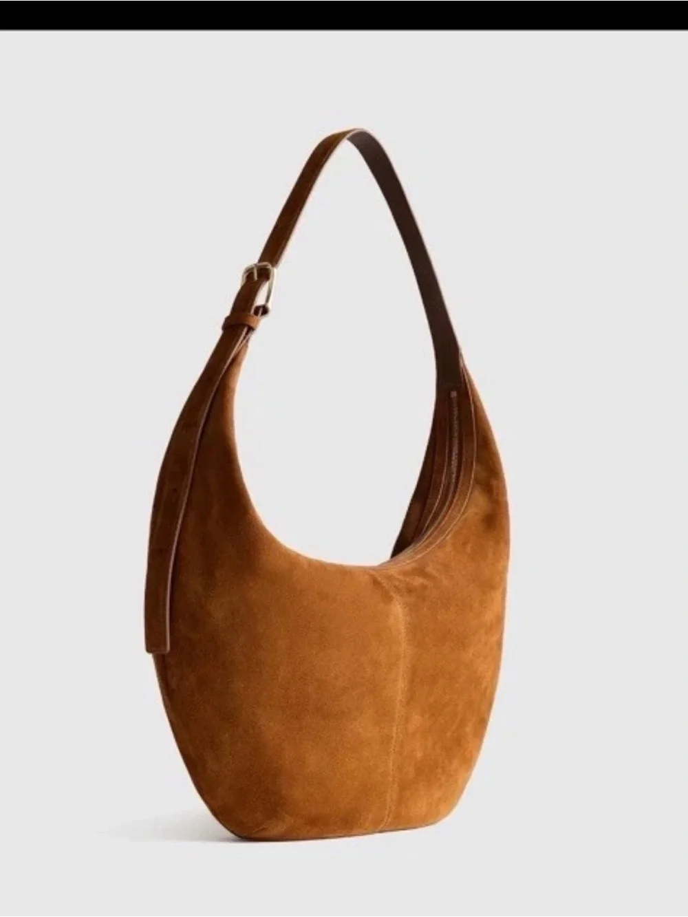 Quince Suede Hobo Bag in Chestnut